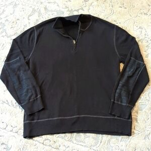Calvin Klein Jeans Pullover Zip Sweater Size XL Black